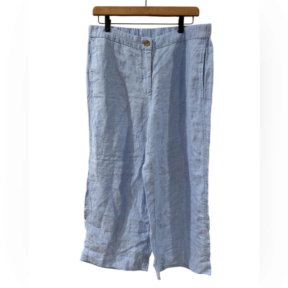 J. Jill love linen cropped wide leg pants size M NWT